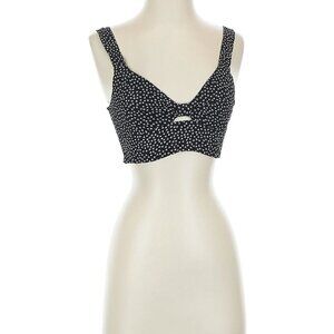 Reformation Black and White Floral Top